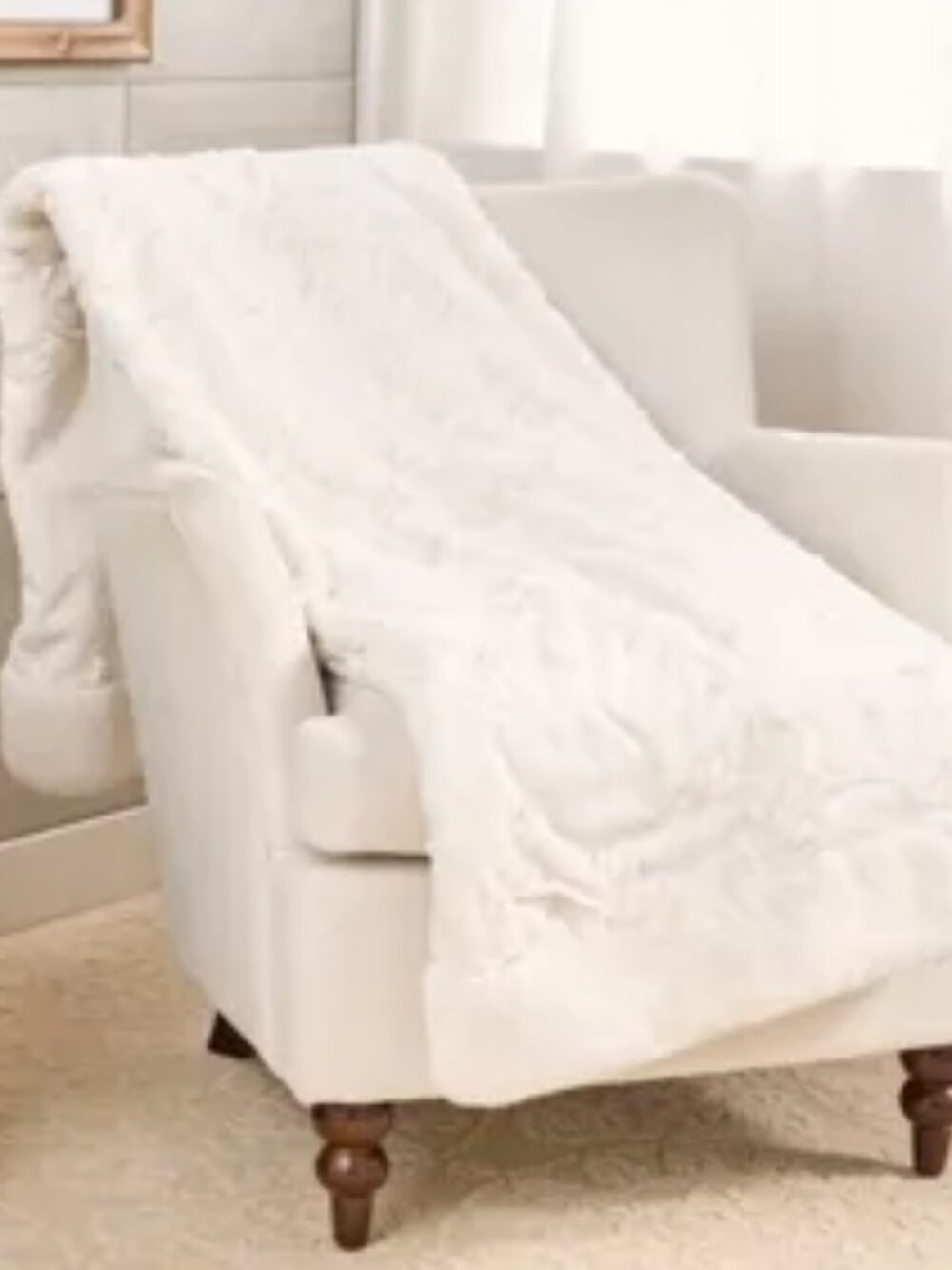 Hotel du Cobb 60x70 Sculpted Faux Fur Throw by Dennis Basso